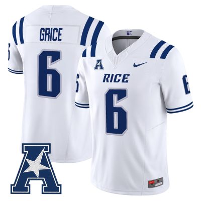 Men's Rice Owls 2026 Vapor Limited Jersey - White / Ben Grice