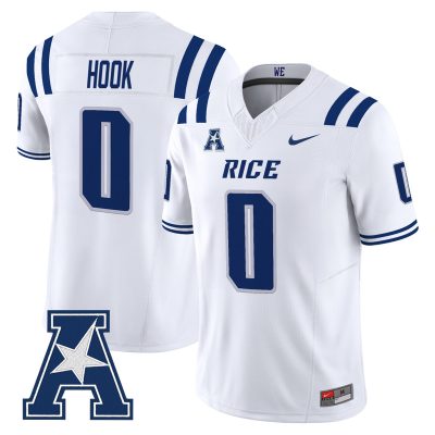 Men's Rice Owls 2026 Vapor Limited Jersey - White / Daveon Hook