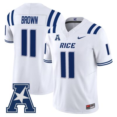 Men's Rice Owls 2026 Vapor Limited Jersey - White / Jacurri Brown