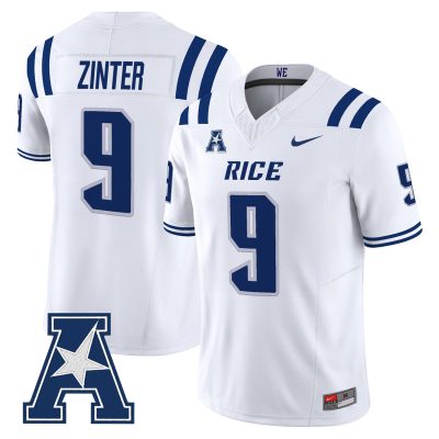 Men's Rice Owls 2026 Vapor Limited Jersey - White / Preston Zinter