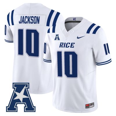 Men's Rice Owls 2026 Vapor Limited Jersey - White / Quinton Jackson
