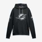 Miami Dolphins 2026 Salute to Service Sideline Dri-FIT Pullover Hoodie - Black