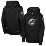 Miami Dolphins Youth 2026 Salute to Service Club Fleece Pullover Hoodie - Black