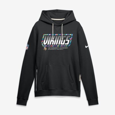 Minnesota Vikings 2026 NFL Crucial Catch Sideline Standard Issue Dri-FIT Pullover Hoodie - Black