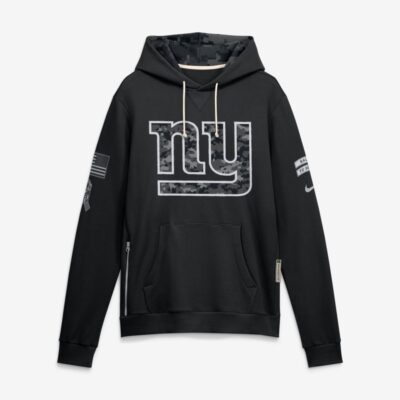 New York Giants 2026 Salute to Service Sideline Dri-FIT Pullover Hoodie - Black