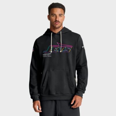 New York Jets 2025 NFL Crucial Catch Sideline Standard Issue Dri-FIT Hoodie - Black