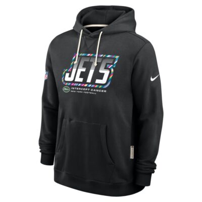 New York Jets 2026 NFL Crucial Catch Sideline Standard Issue Dri-FIT Pullover Hoodie - Black - Image 3