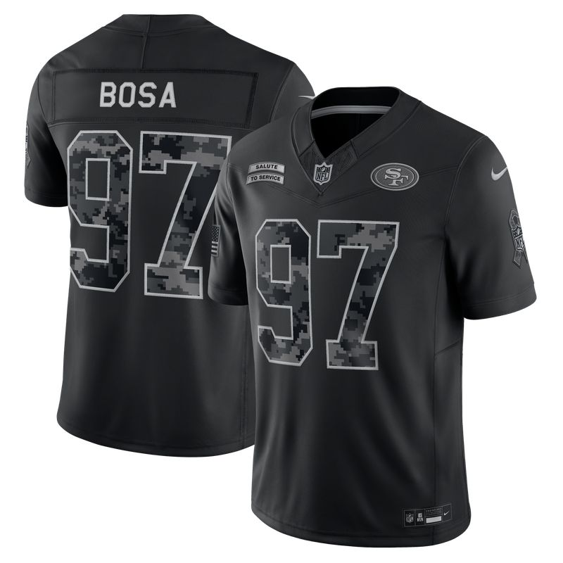 Nick Bosa San Francisco 49ers 2026 Salute to Service Stitched Limited Jersey - Black