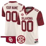 Oklahoma Sooners Rough Rider Vapor Limited Custom Jersey - Cream