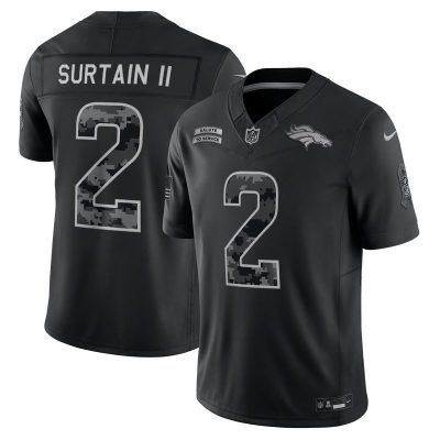 Patrick Surtain II Denver Broncos 2026 Salute to Service Stitched Limited Jersey - Black