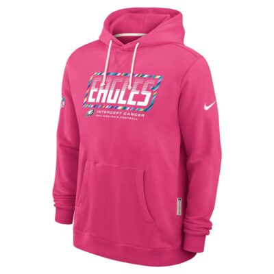 Philadelphia Eagles 2026 NFL Crucial Catch Sideline Standard Issue Dri-FIT Pullover Hoodie - Pink - Image 3