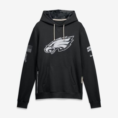Philadelphia Eagles 2026 Salute to Service Sideline Dri-FIT Pullover Hoodie - Black