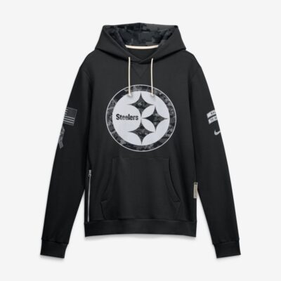 Pittsburgh Steelers 2026 Salute to Service Sideline Dri-FIT Pullover Hoodie - Black