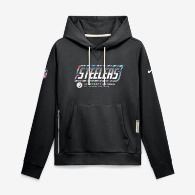 Pittsburgh Steelers Women's 2026 NFL Crucial Catch Sideline Standard Issue Dri-FIT Pullover Hoodie - Black