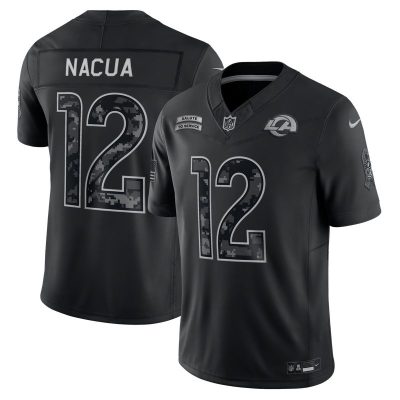 Puka Nacua Los Angeles Rams 2026 Salute to Service Stitched Limited Jersey - Black