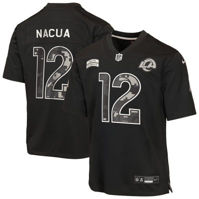 Puka Nacua Los Angeles Rams Youth 2026 Salute to Service Game Jersey  - Black