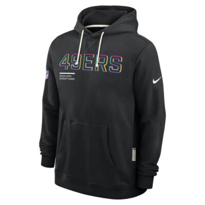 San Francisco 49ers 2025 NFL Crucial Catch Sideline Standard Issue Dri-FIT Hoodie - Black - Image 5