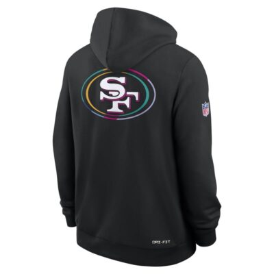 San Francisco 49ers 2025 NFL Crucial Catch Sideline Standard Issue Dri-FIT Hoodie - Black - Image 6