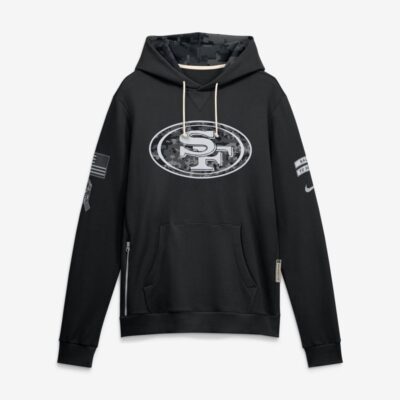 San Francisco 49ers 2026 Salute to Service Sideline Dri-FIT Pullover Hoodie - Black