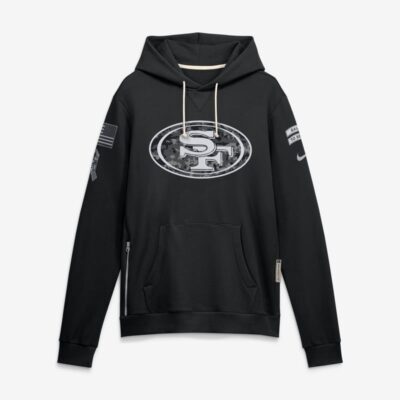 San Francisco 49ers 2026 Salute to Service Sideline Dri-FIT Pullover Hoodie - Black