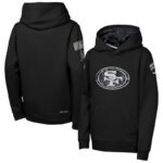 San Francisco 49ers Youth 2026 Salute to Service Club Fleece Pullover Hoodie - Black