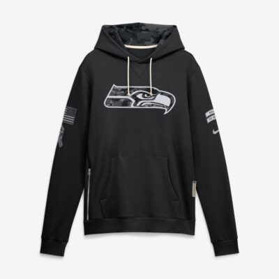 Seattle Seahawks 2026 Salute to Service Sideline Dri-FIT Pullover Hoodie - Black