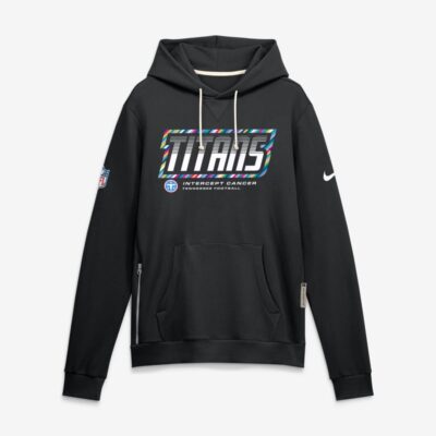 Tennessee Titans 2026 NFL Crucial Catch Sideline Standard Issue Dri-FIT Pullover Hoodie - Black