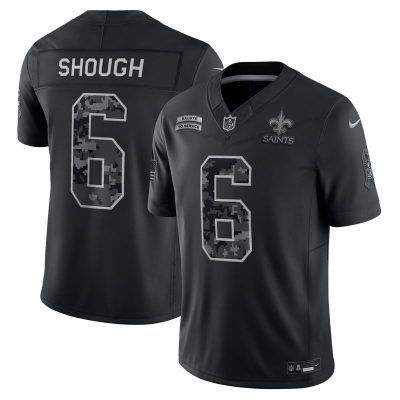 Tyler Shough New Orleans Saints 2026 Salute to Service Stitched Limited Jersey - Black