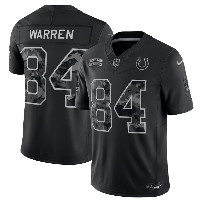 Tyler Warren Indianapolis Colts 2026 Salute to Service Stitched Limited Jersey - Black