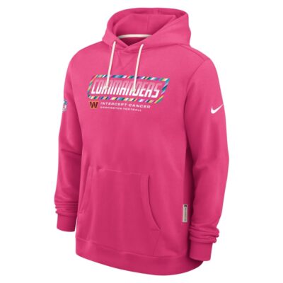 Washington Commanders 2026 NFL Crucial Catch Sideline Standard Issue Dri-FIT Pullover Hoodie - Pink - Image 3