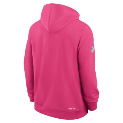 Washington Commanders 2026 NFL Crucial Catch Sideline Standard Issue Dri-FIT Pullover Hoodie - Pink - Image 4