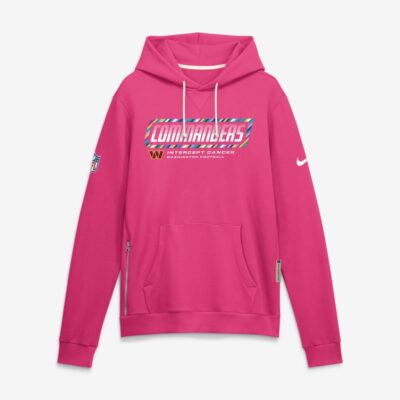 Washington Commanders 2026 NFL Crucial Catch Sideline Standard Issue Dri-FIT Pullover Hoodie - Pink