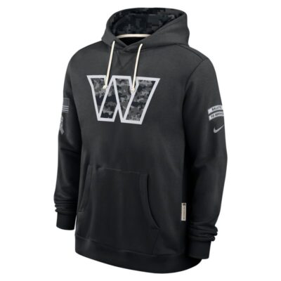Washington Commanders 2026 Salute to Service Sideline Dri-FIT Pullover Hoodie - Black - Image 3