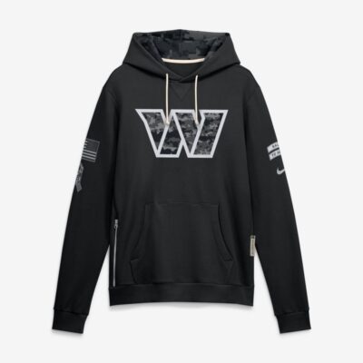 Washington Commanders 2026 Salute to Service Sideline Dri-FIT Pullover Hoodie - Black